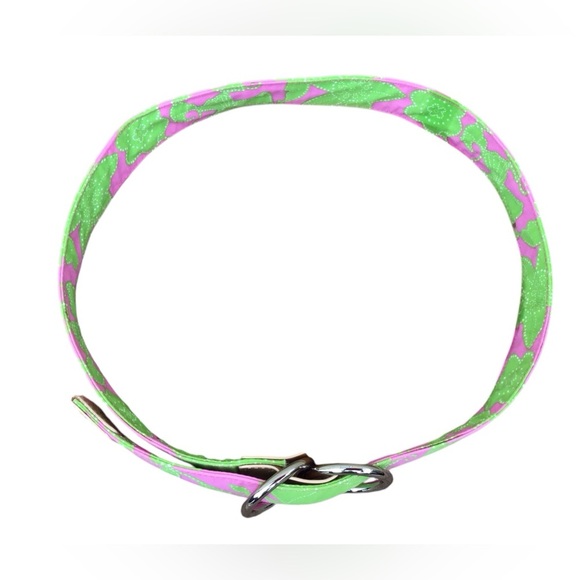 Lilly Pulitzer Hibiscus Pink Men’s O- Ring Belt Size Small - Picture 2 of 6